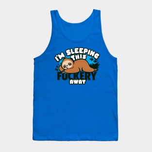 Funny Cute Kawaii Sleeping Sloth Procrastination Slogan Meme Gift For Sloth Lovers Tank Top